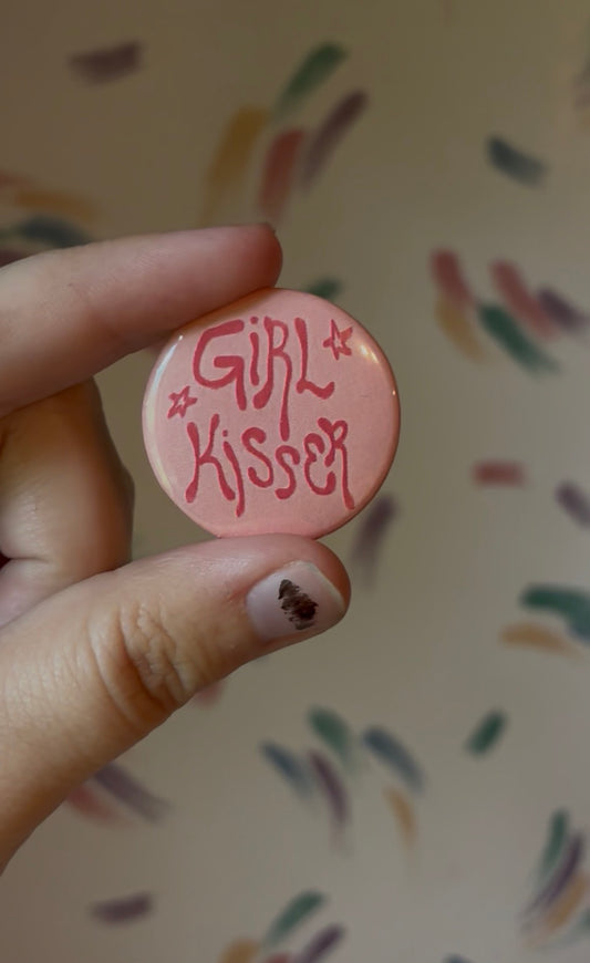 Girl Kisser Button