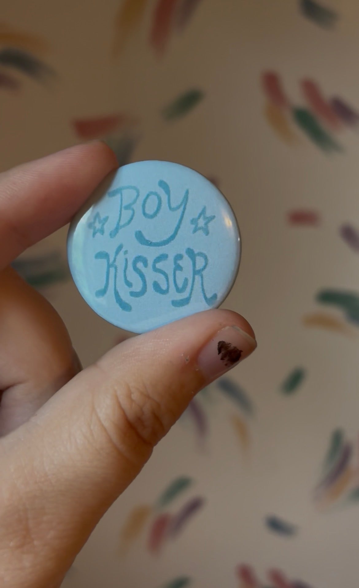 Boy Kisser Button